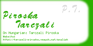 piroska tarczali business card